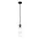 Z-Lite Alton Pendant, 1-Light, 4.75 In.W x 14.25 In.H, Matte Black/Clear+Frosted 824P-ROD-MB - alternate 5